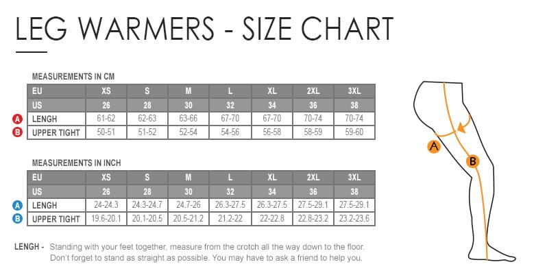 Arm Warmers Size Chart